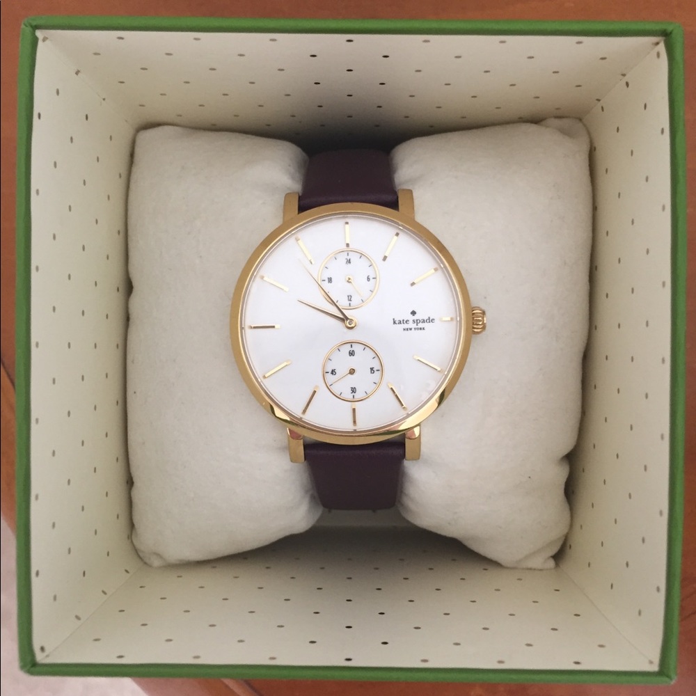 Kate Spade Watch with Purple Leather Band NWT.